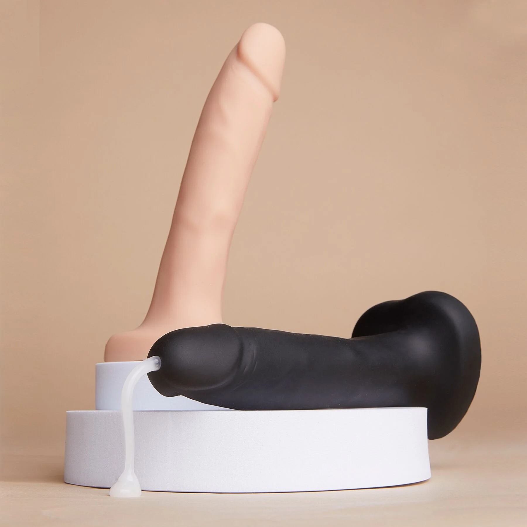 Фалоімітатор Strap-On-Me Squirting Cum Dildo, силікон, ванільний