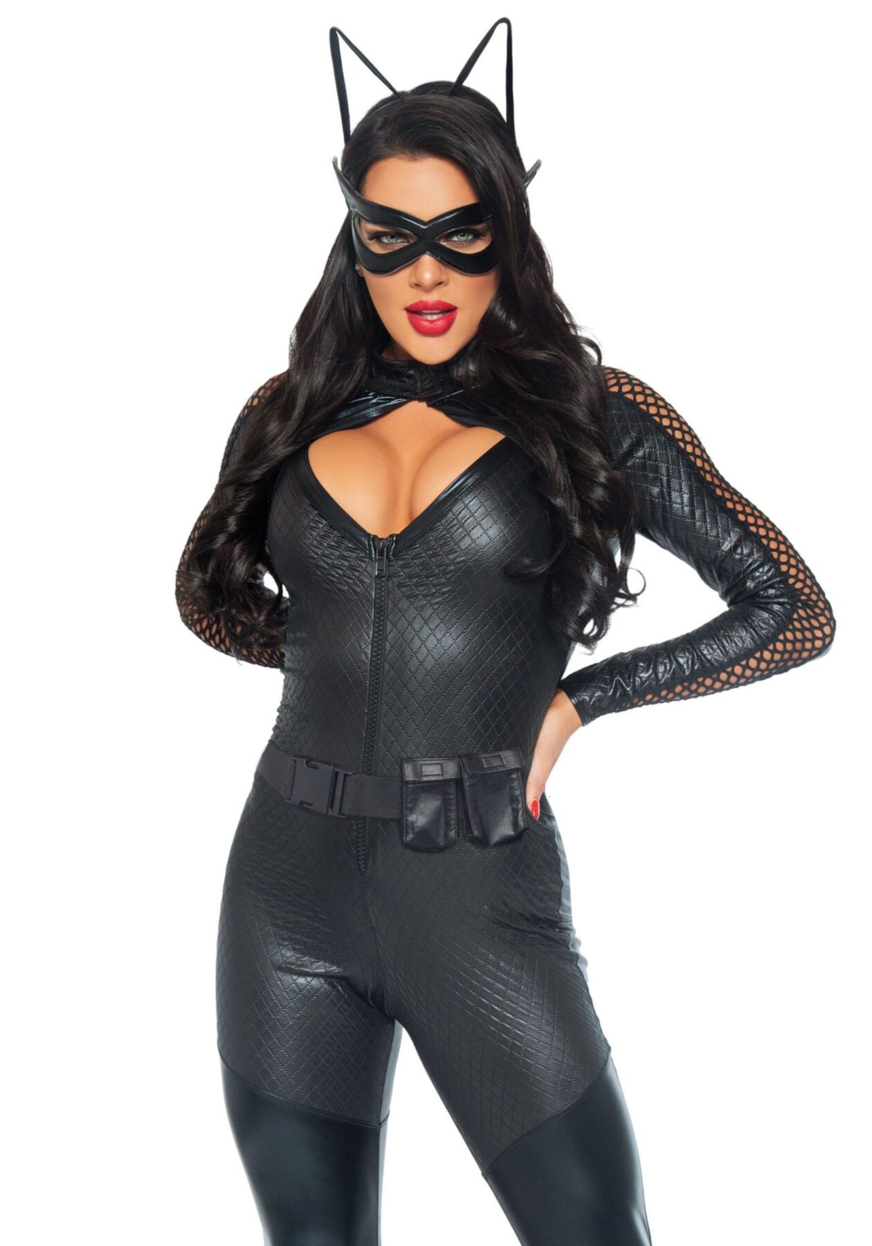 Еротичний костюм супергероя-кішечки Leg Avenue Wicked Kitty L