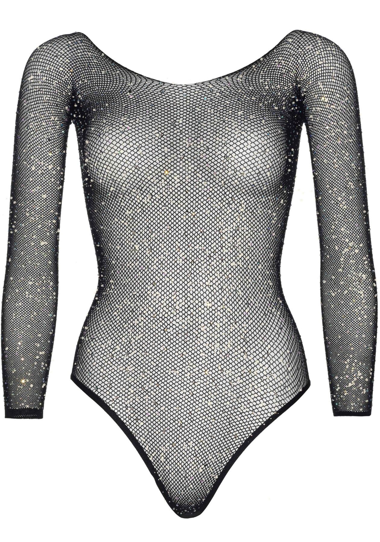 Боді зі стразами Leg Avenue Crystalized, чорне, One Size