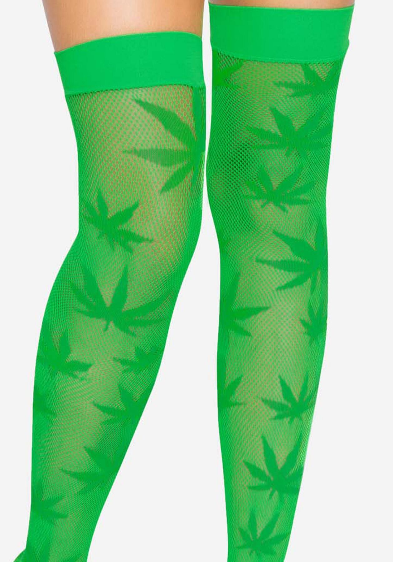 Панчохи з малюнком Leg Avenue 420 Net, зелений
