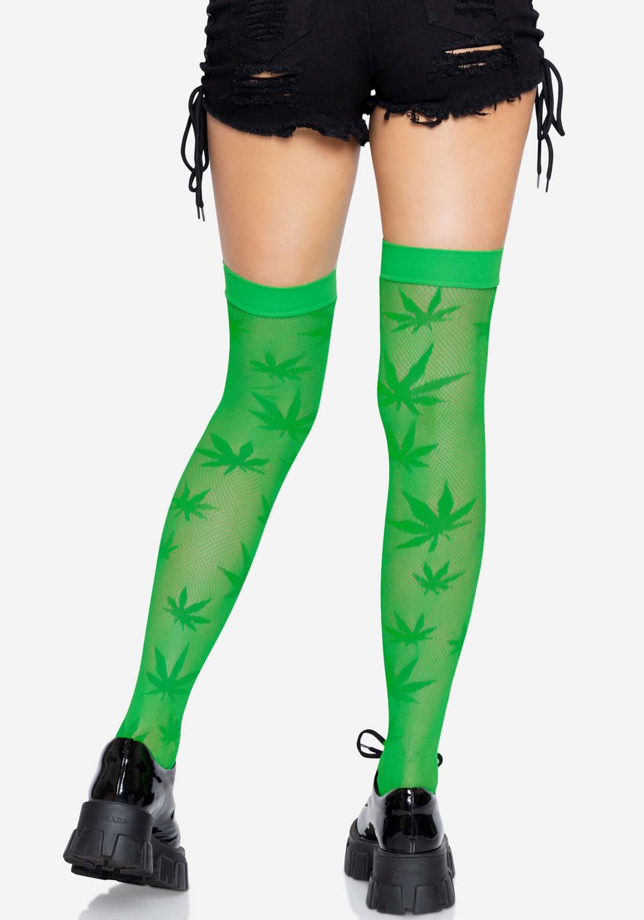 Панчохи з малюнком Leg Avenue 420 Net, зелений