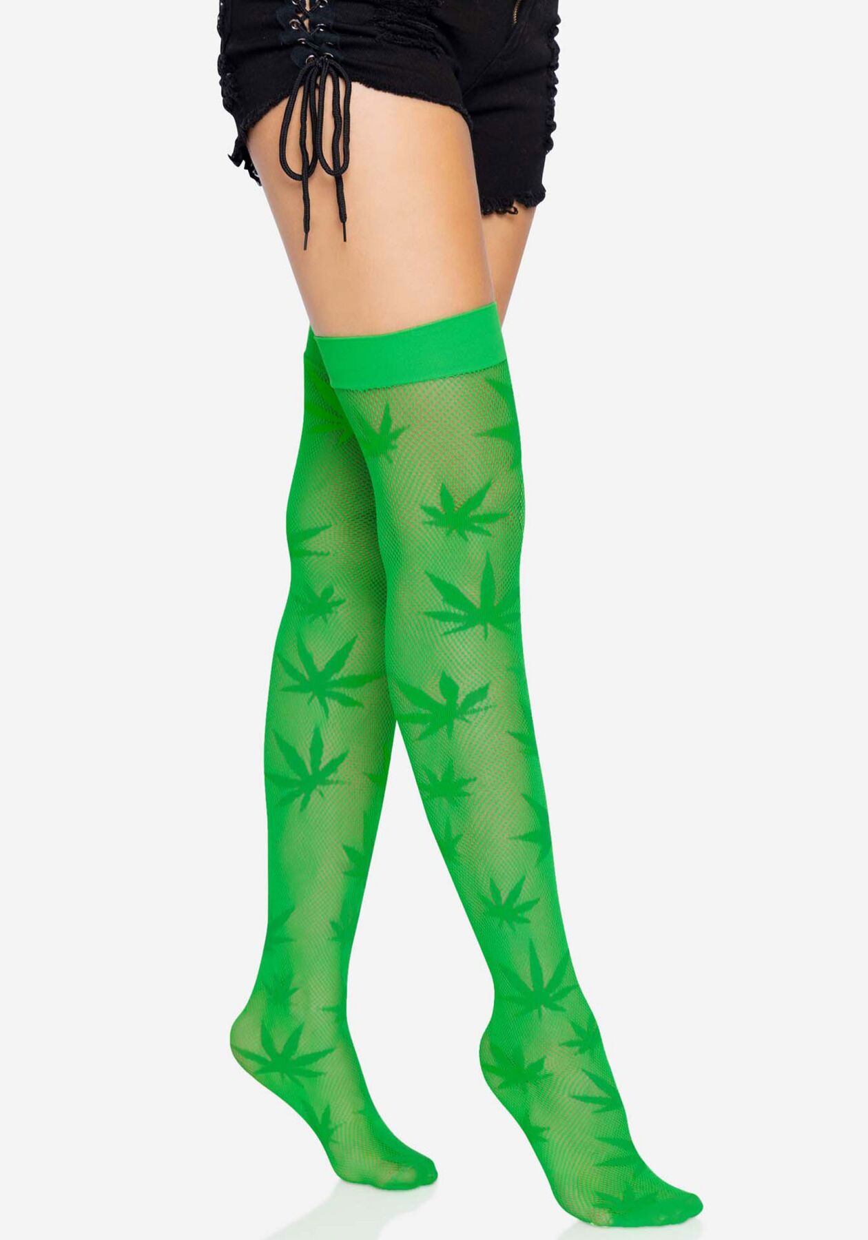 Панчохи з малюнком Leg Avenue 420 Net, зелений