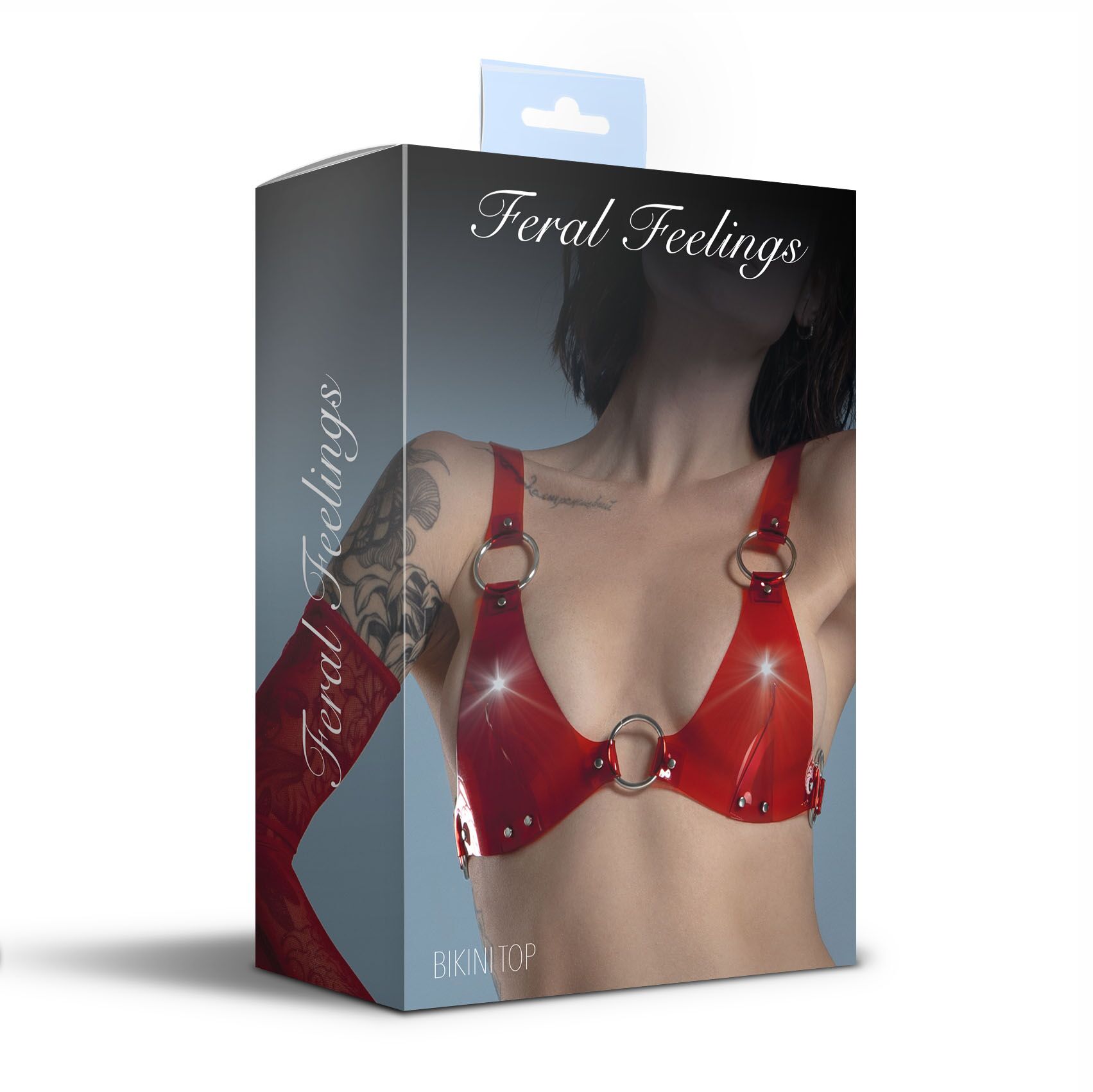 Ліф Feral Feelings Bikini Top Червоний Прозорий