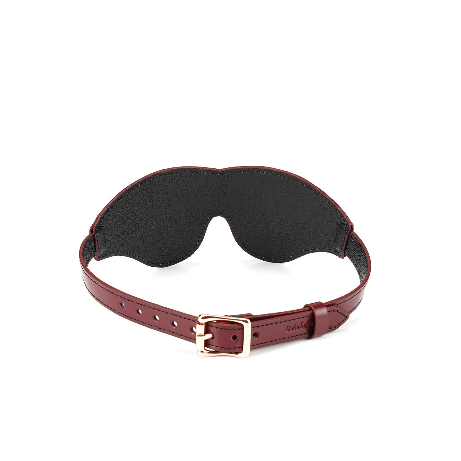 Шкіряна маска на очі Liebe Seele Wine Red Blindfold - Елегантний дизайн