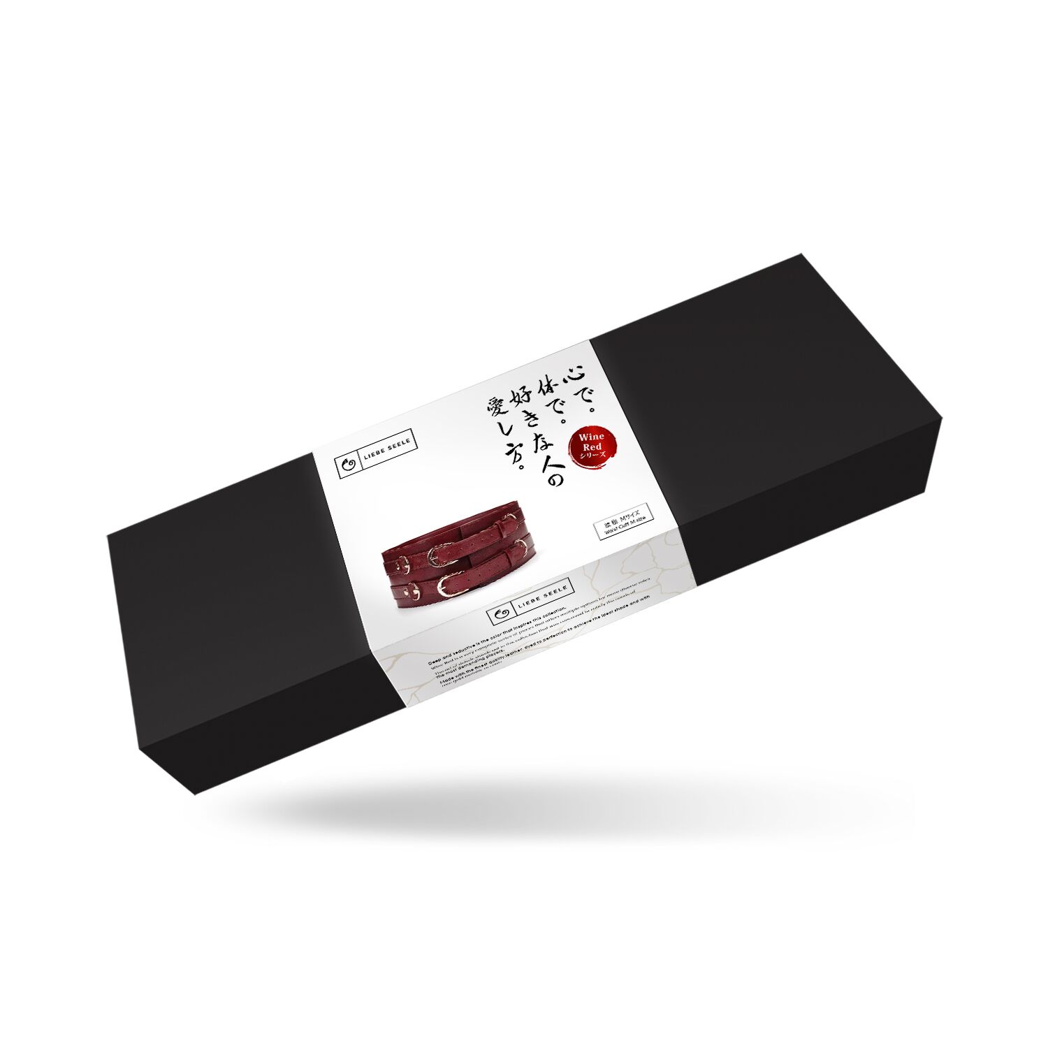 Шкіряний пояс Liebe Seele Wine Red Waist Cuff, M, для бондажу