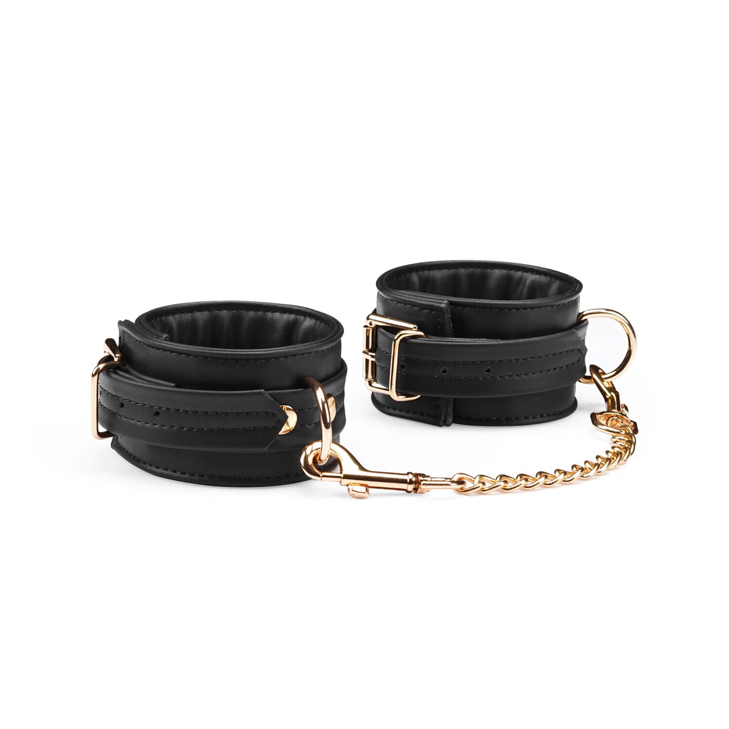 Наручники Liebe Seele Black Organosilicon Cuff, екошкіра, чорні