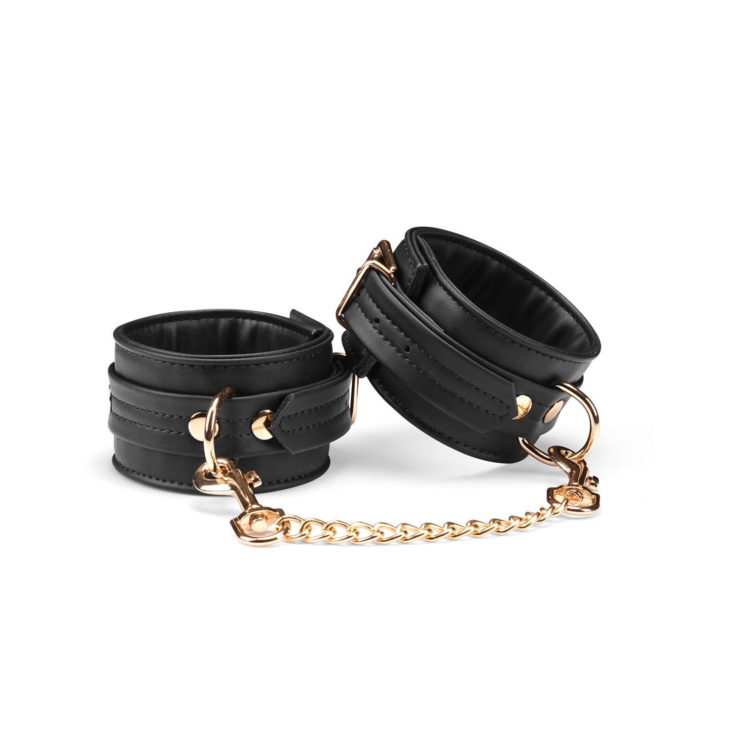 Поножі Liebe Seele Black Anklecuffs з екошкіри, органосилікон