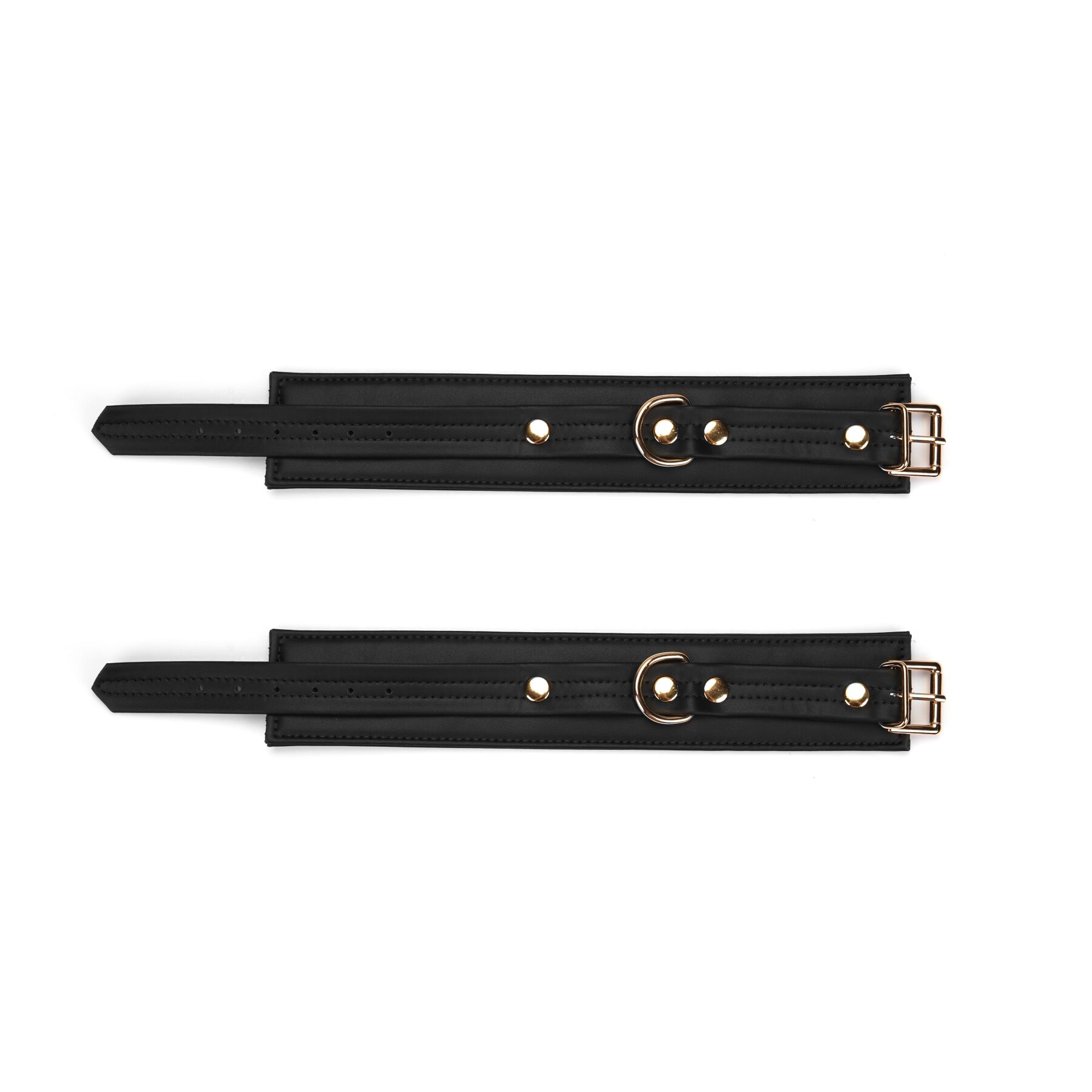 Поножі Liebe Seele Black Anklecuffs з екошкіри, органосилікон