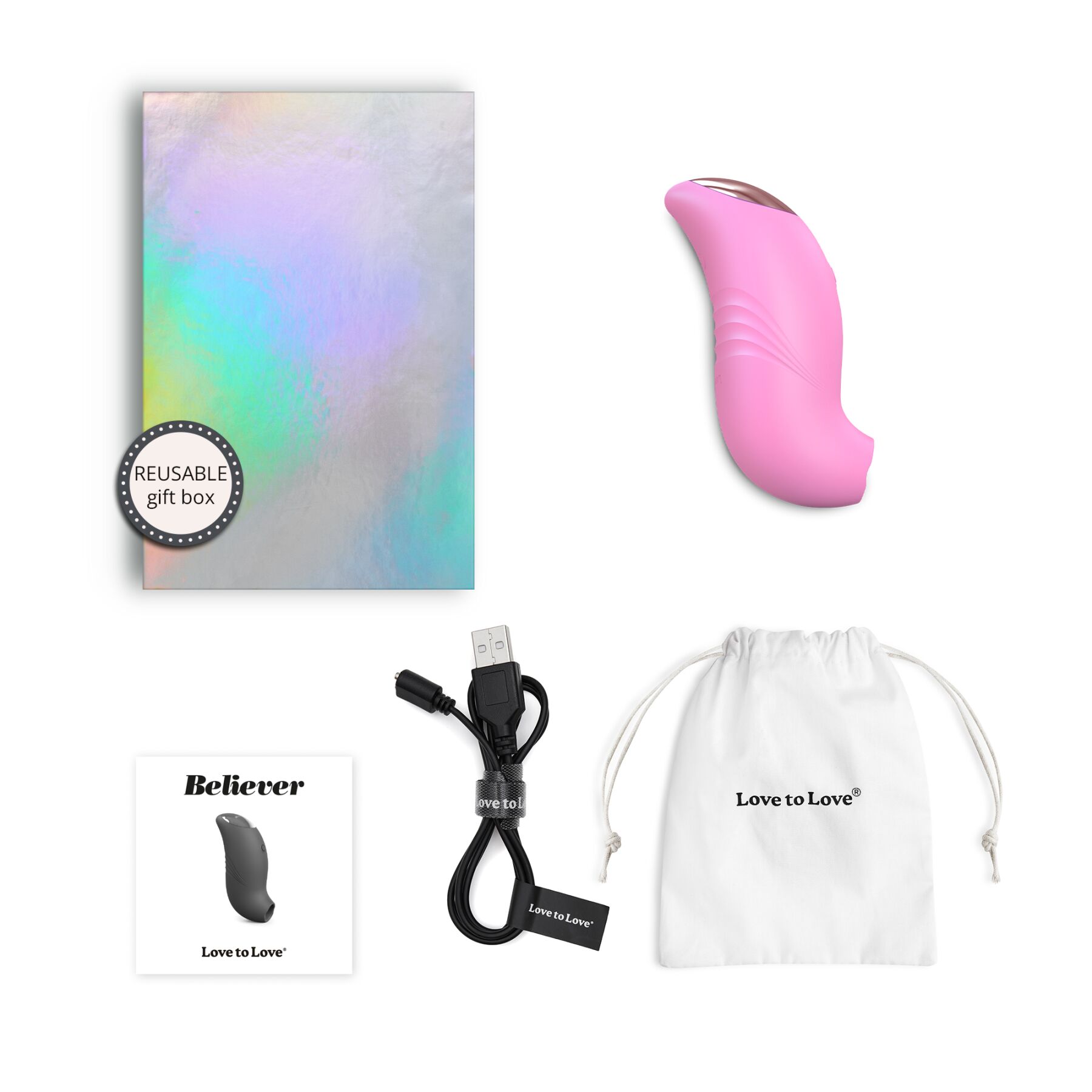 Вакуумний кліторальний стимулятор Love To Love BELIEVE R – Pink Passion