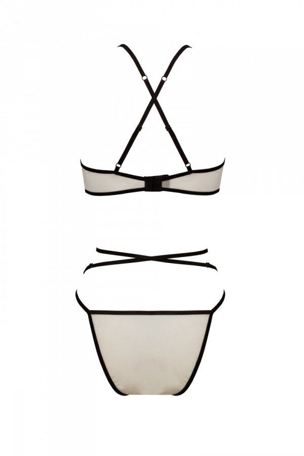 Комплект білизни Passion CHIKA SET, L/XL, кремовий