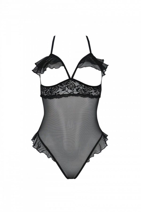 Елегантне боді Passion DOLLY BODY, чорний, XXL/XXXL