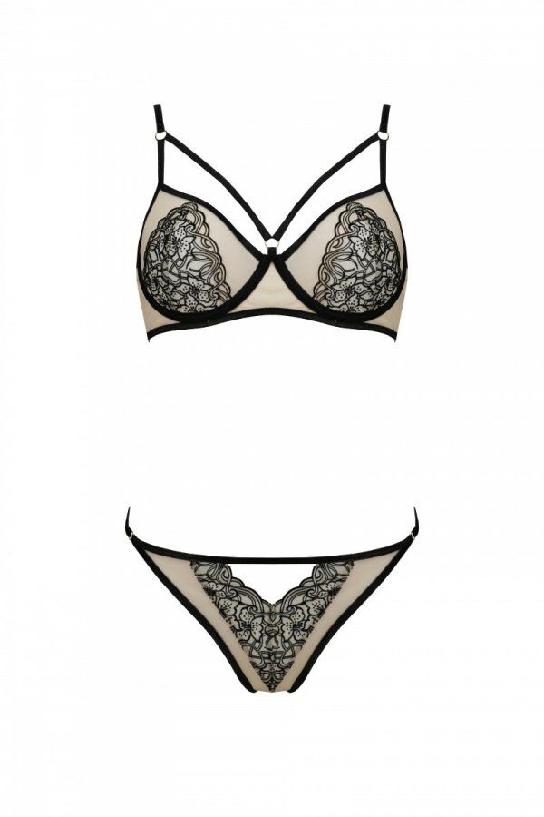 Інтимний комплект білизни LORINA SET Beige L/XL - Passion