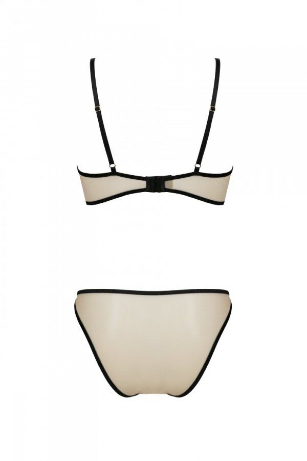Комплект білизни Passion LORINA SET, S/M, бежевий