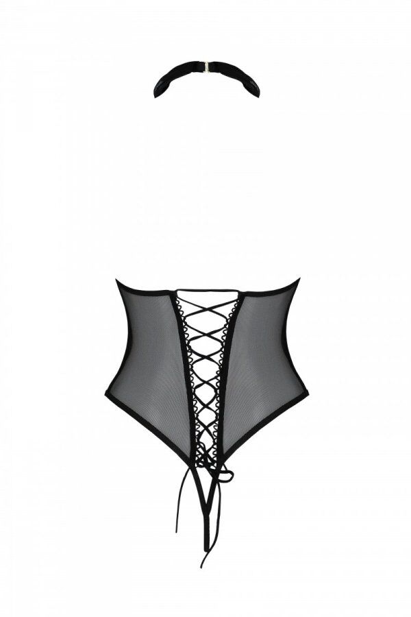 Еротичне боді Passion TRISHA BODY, чорне, XXL/XXXL