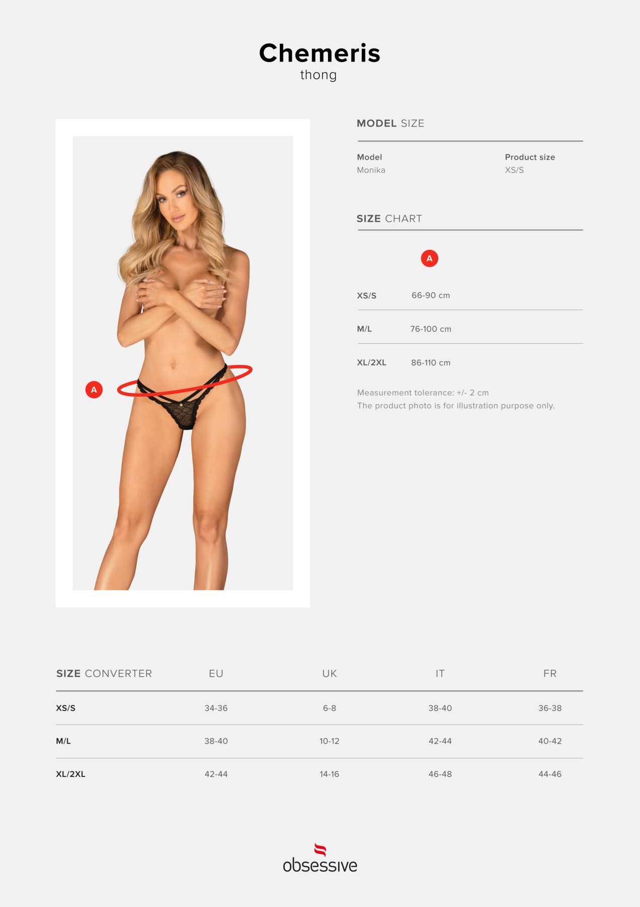 Трусики Obsessive Chemeris Thong XL/2XL - Комфорт та Елегантність