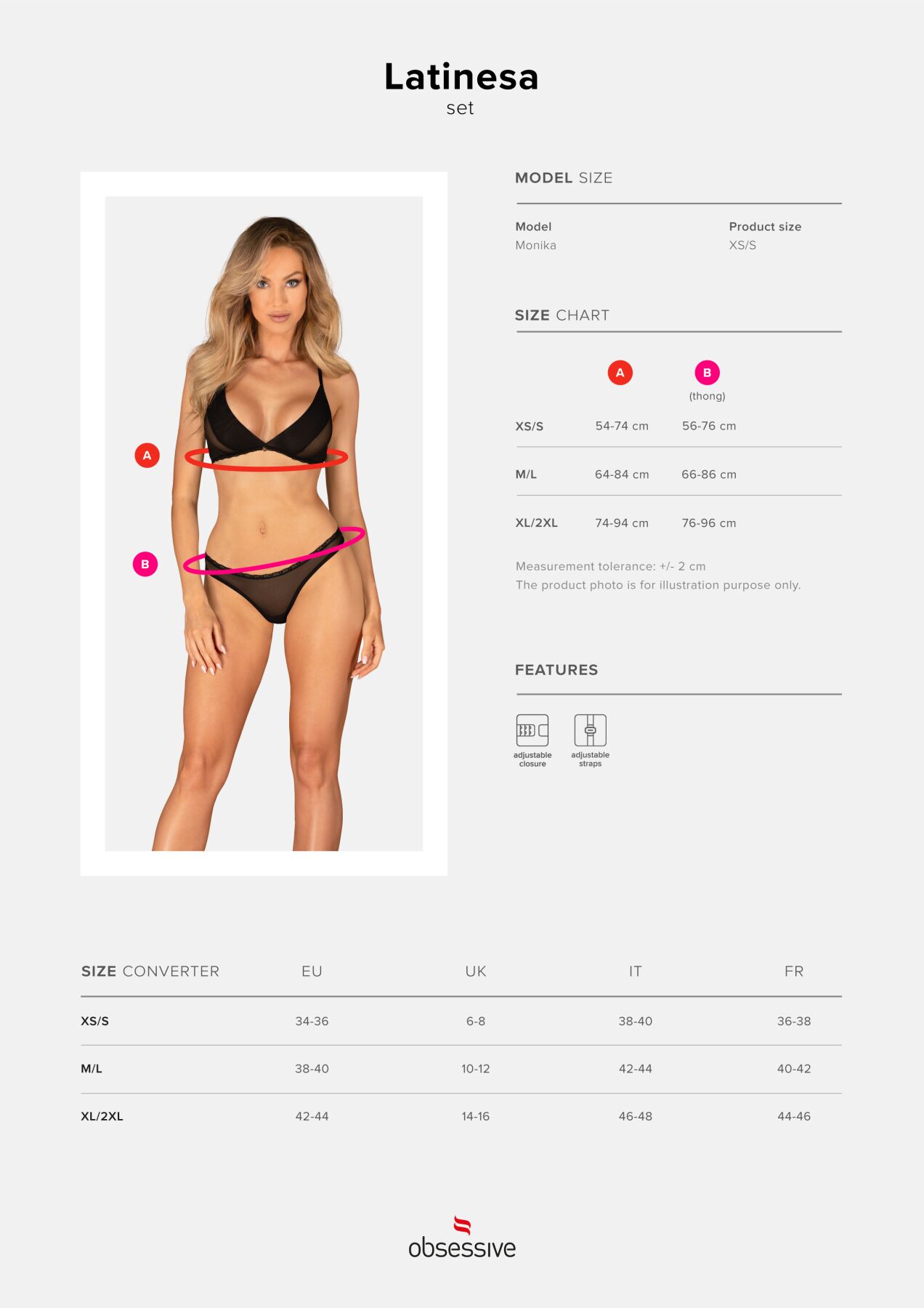 Minimally Sexy Obsessive Latinesa Set XL/2XL – Bra & Panties