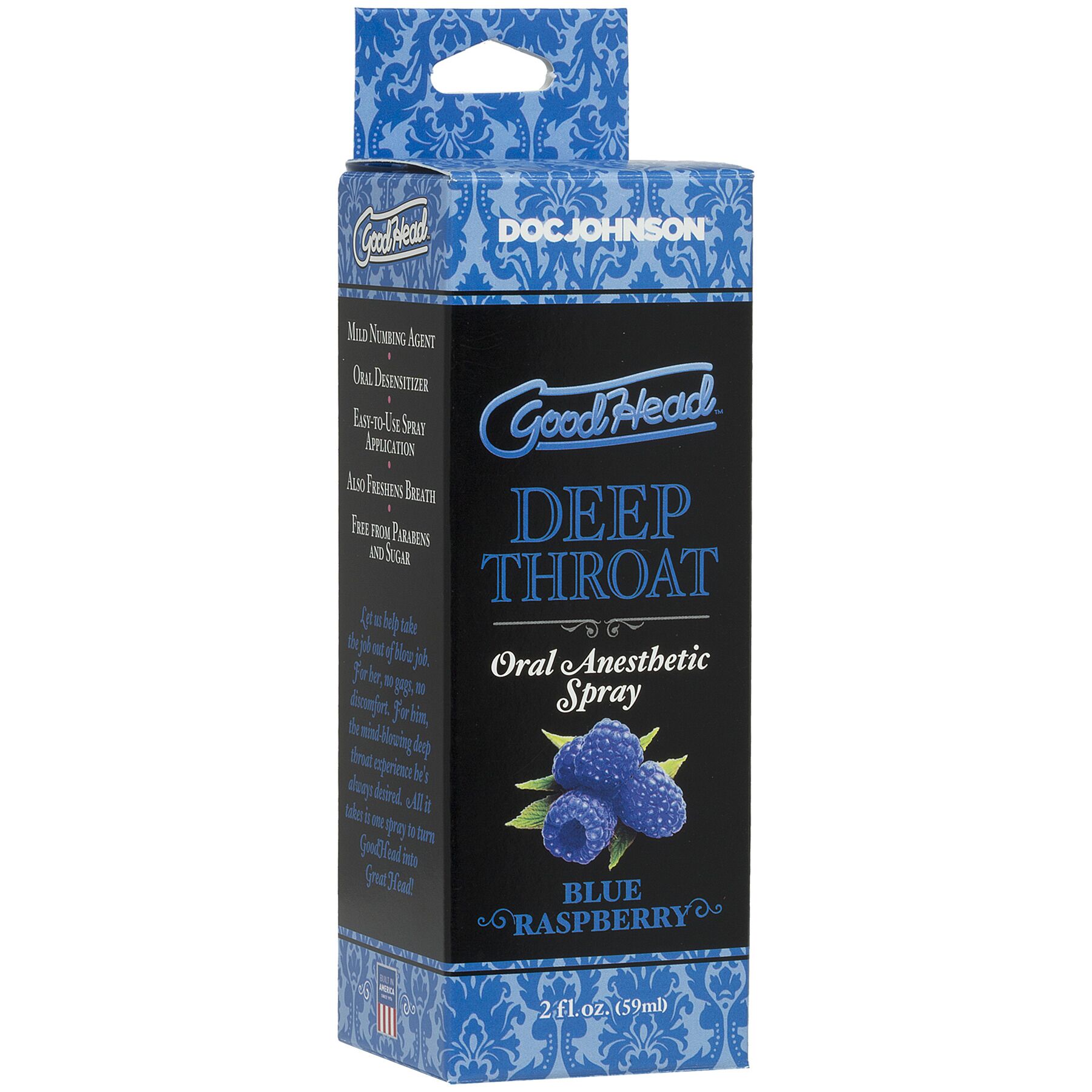 Інтимний спрей Doc Johnson GoodHead Blue Raspberry 59 мл