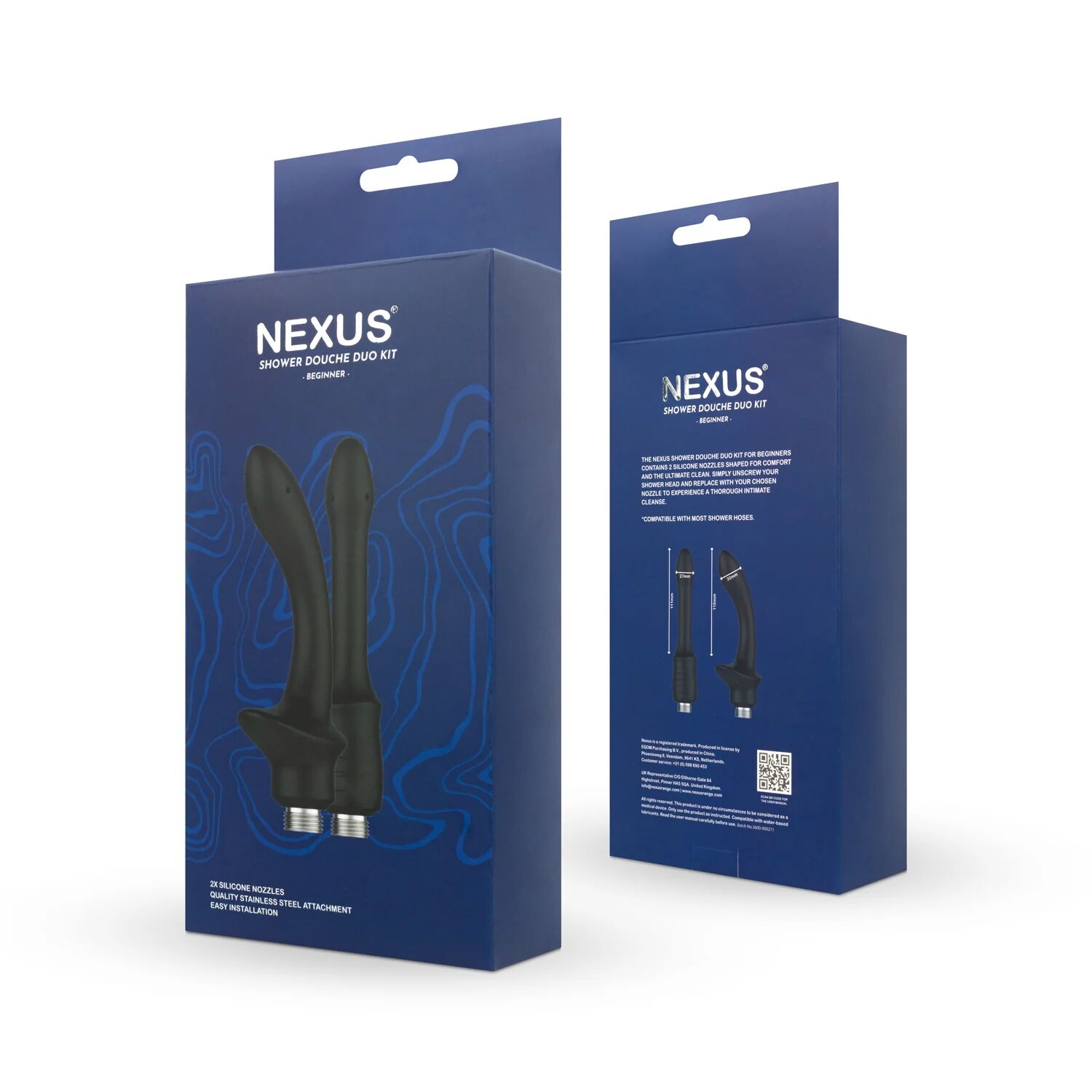 Nexus Beginner Shower Douche Duo Kit – Black, 2 pcs