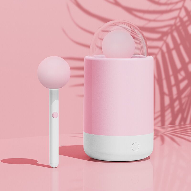 Вібратор KISSTOY Pink Pop з зарядним кейсом-нічником, 10 режимів