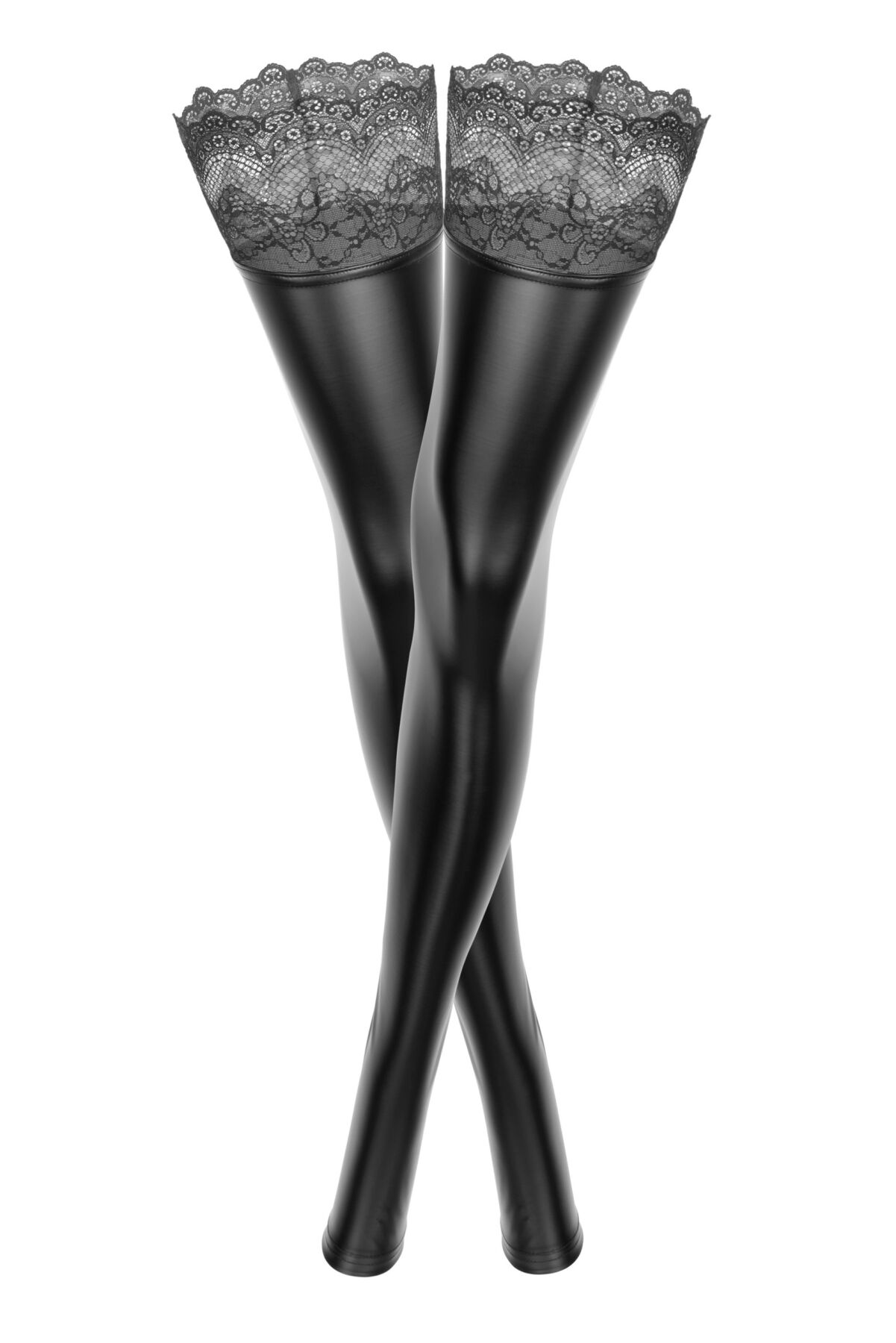 Панчохи Noir Handmade F135 Powerwetlook з мокрим ефектом, XXL
