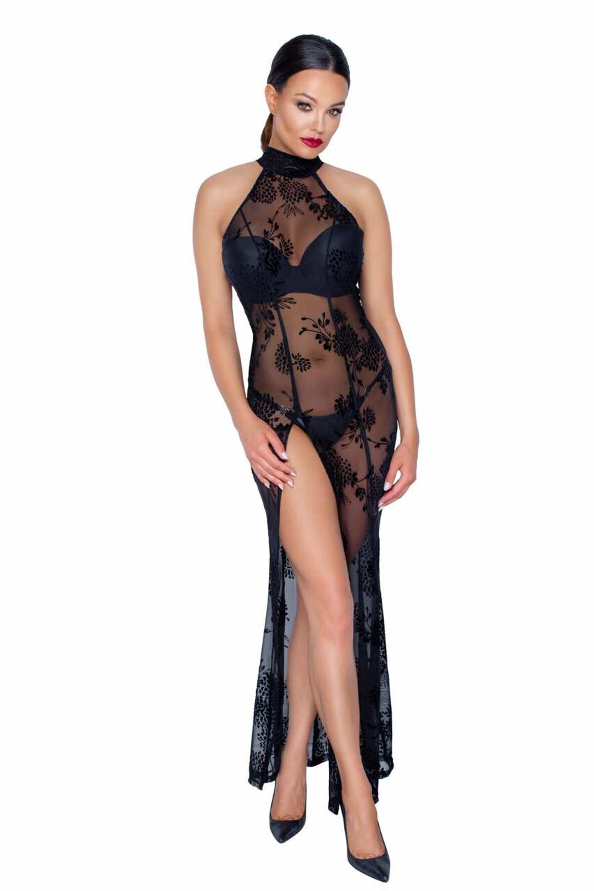 Довга сітчаста сукня Noir Handmade F239, 3XL