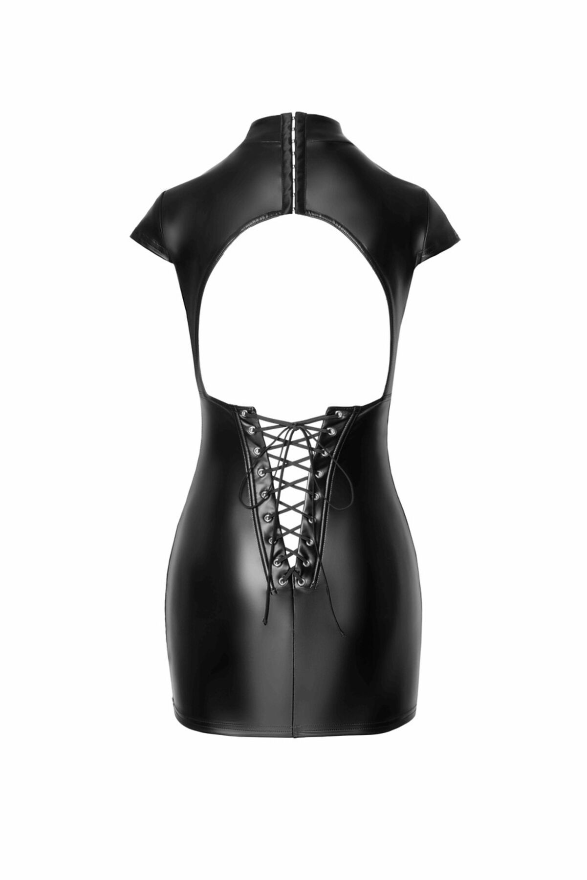Сукня Noir Handmade F309 Fantasy XL, чорна, міні, латексний вигляд