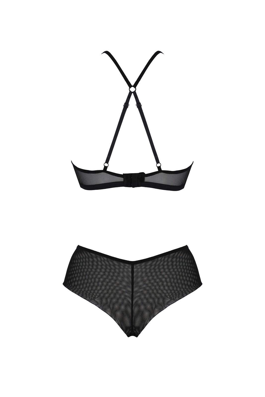 Чорний комплект Passion KERRIA BIKINI, XXL/XXXL