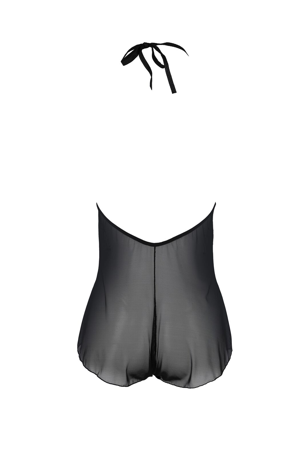 Боді Passion LEAFA BODY, чорне, L/XL, зав'язки, м'яка чашка