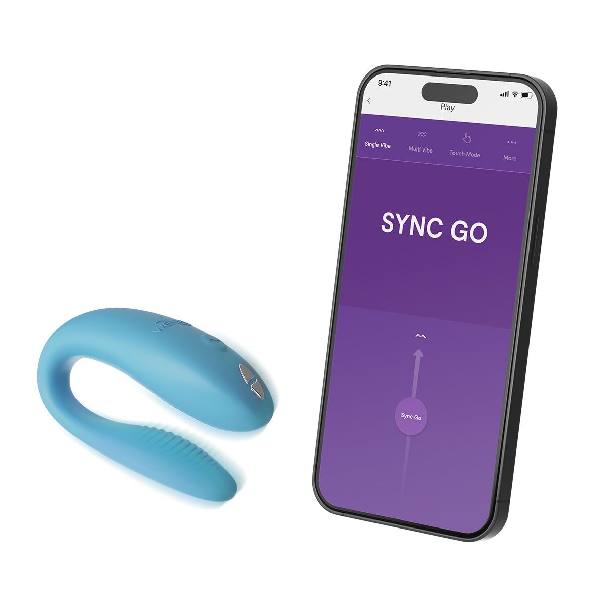 Смарт-вібратор We-Vibe Sync GO з тревел-кейсом, бірюзовий
