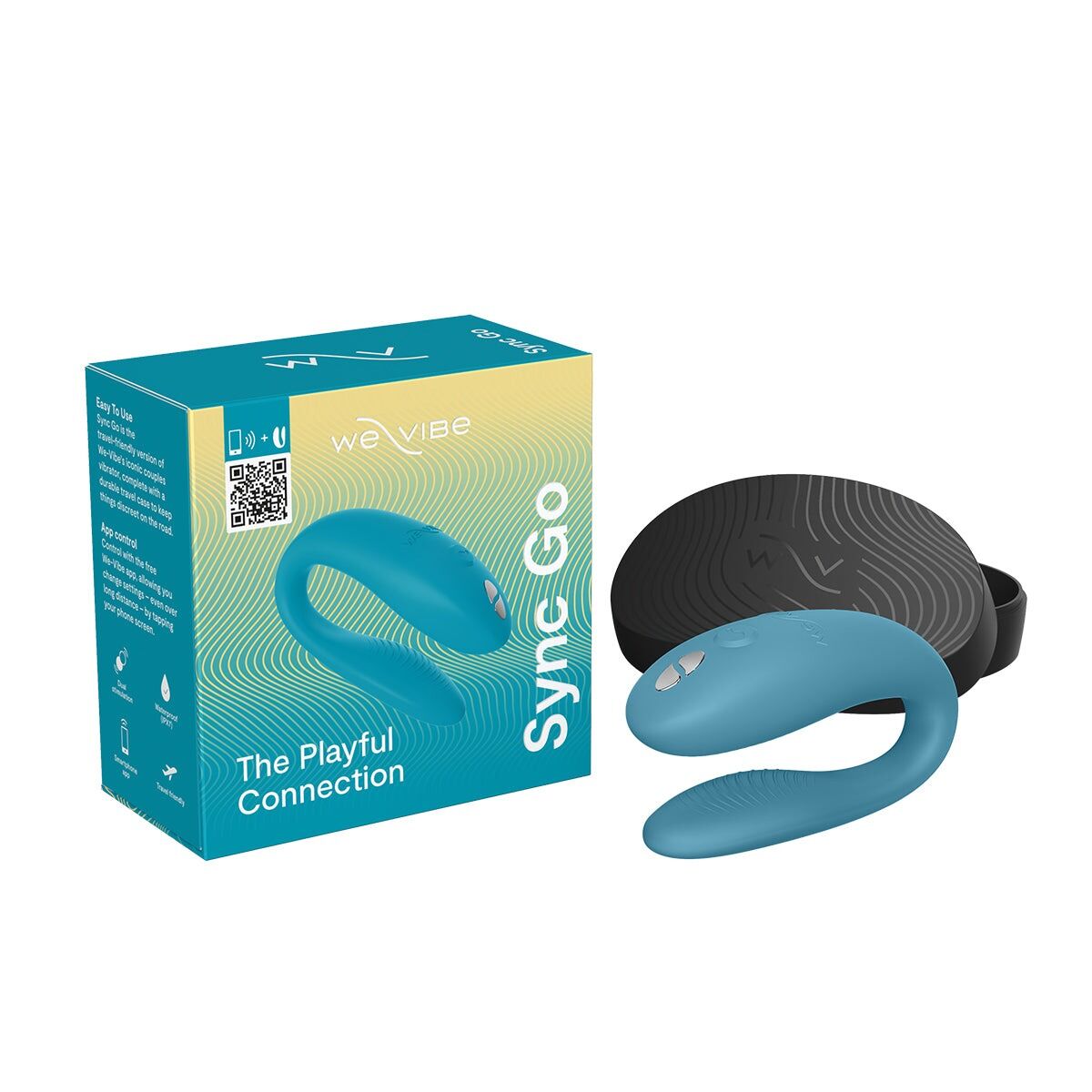 Смарт-вібратор We-Vibe Sync GO з тревел-кейсом, бірюзовий