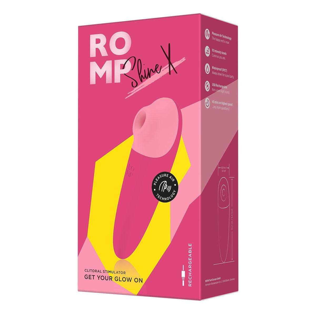 Вакуумний кліторальний стимулятор Romp Shine X, 10 рівнів