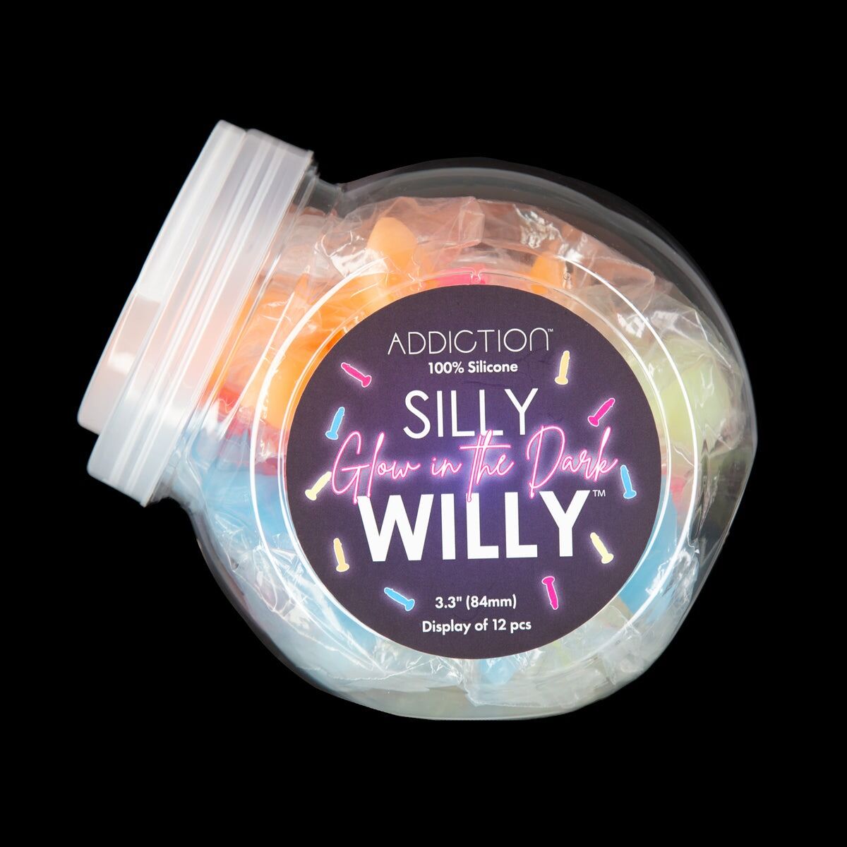 Набір мініатюрних фалоімітаторів ADDICTION Silly Willy Glow 12 шт