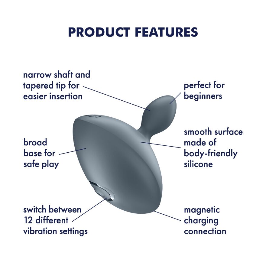 Анальна вібропробка Satisfyer Booty Absolute Beginners, 3 см