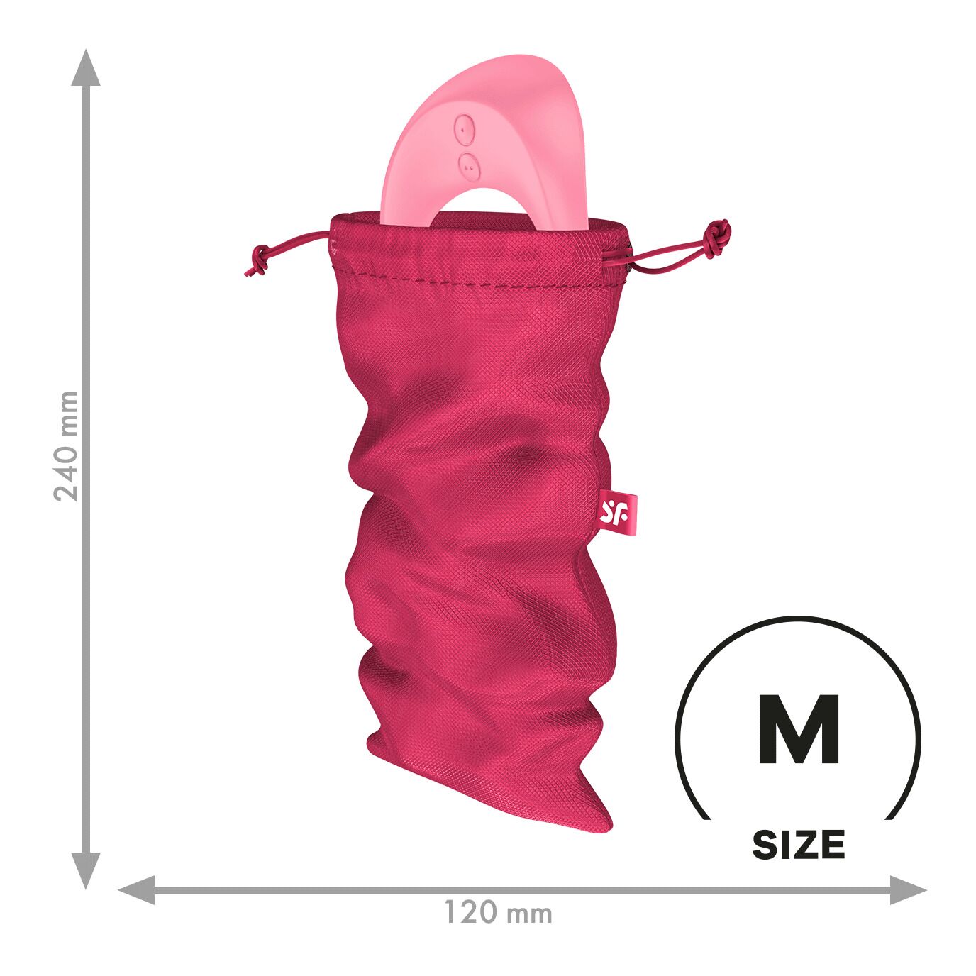 Мішечок для інтимних аксесуарів Satisfyer Treasure Bag M, рожевий