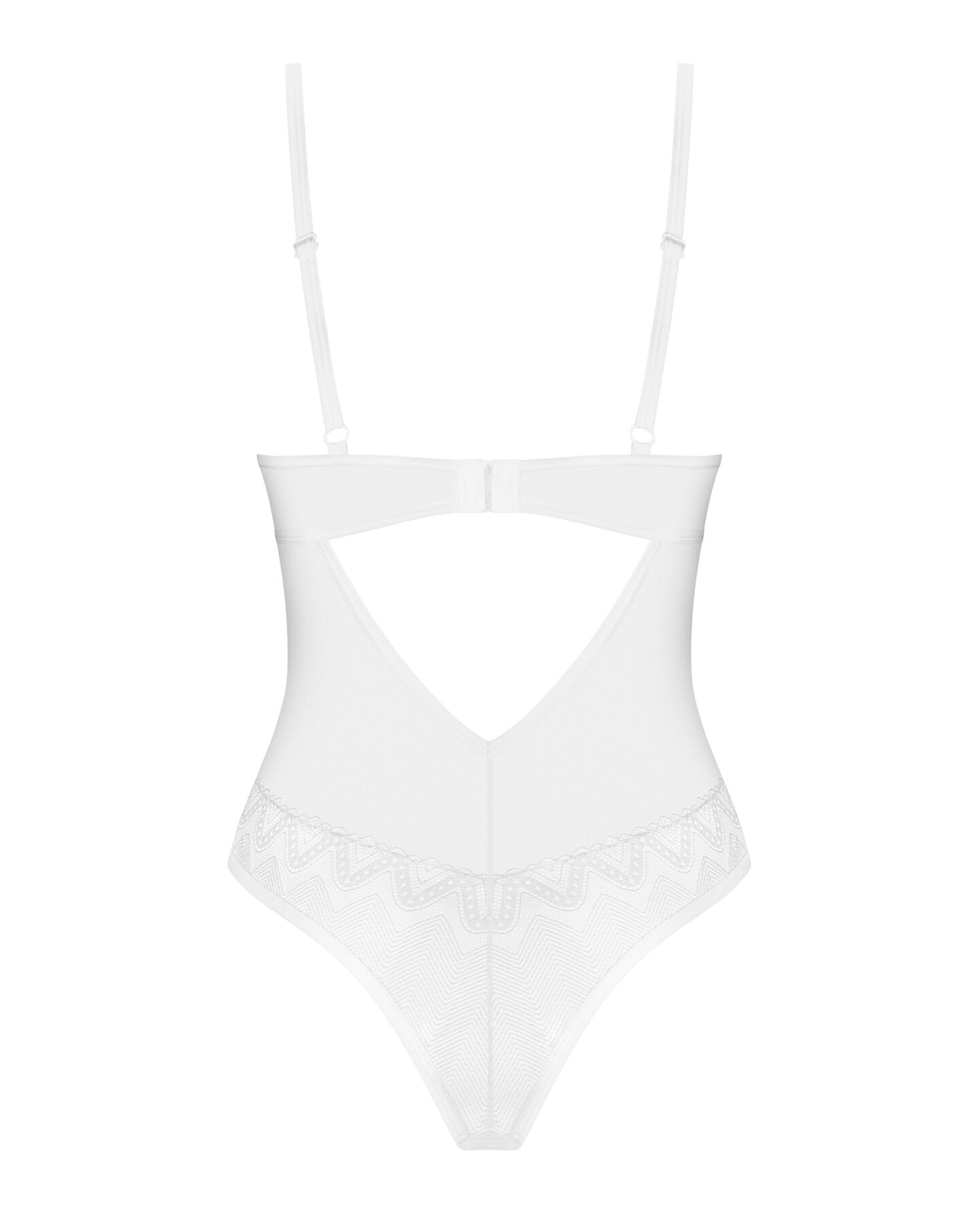 Боді Obsessive Alissium Teddy White XS/S з м'якою чашкою