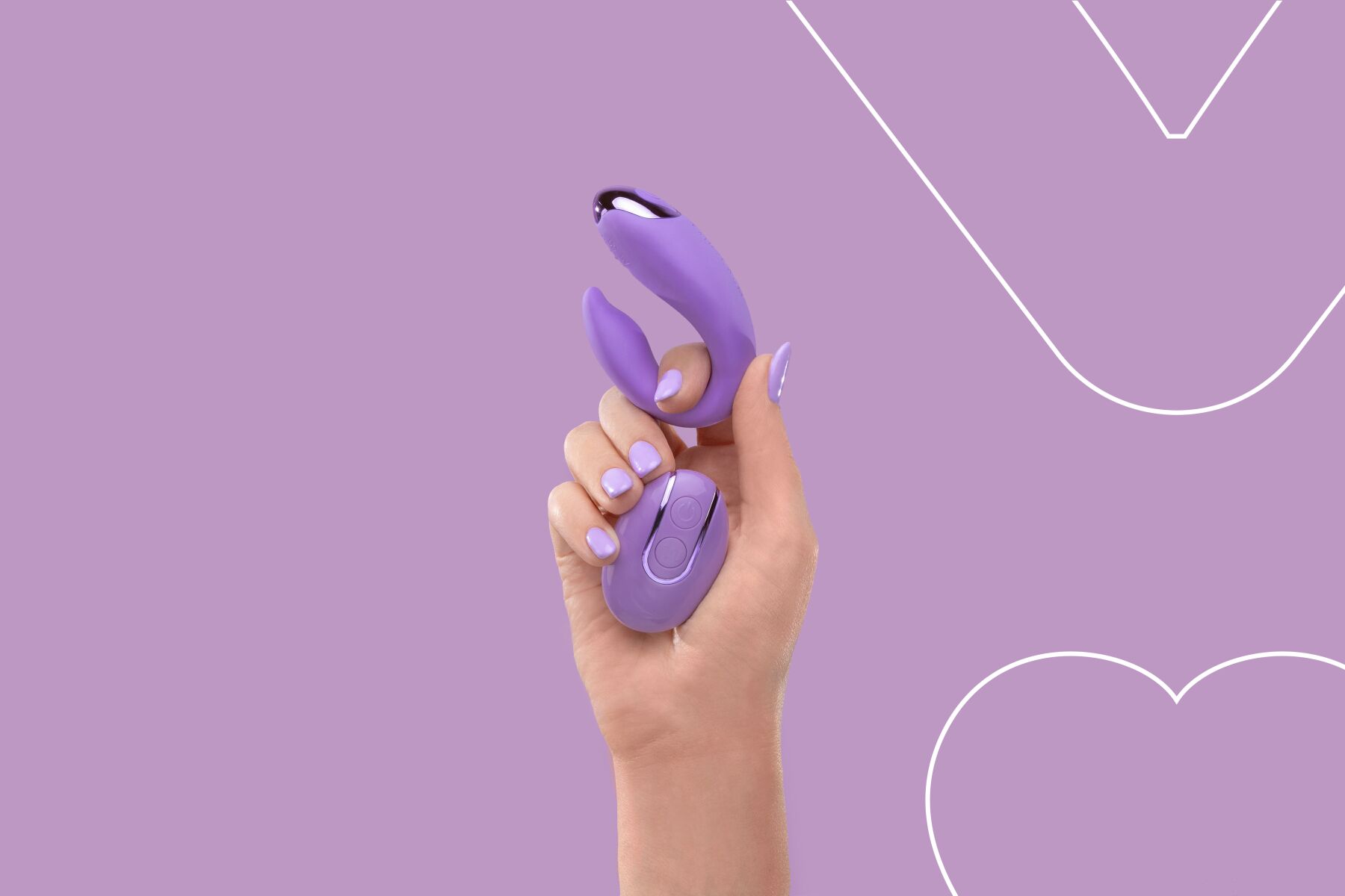 Вібратор для пар FairyGasm PleasureBerry violet з пультом ДК