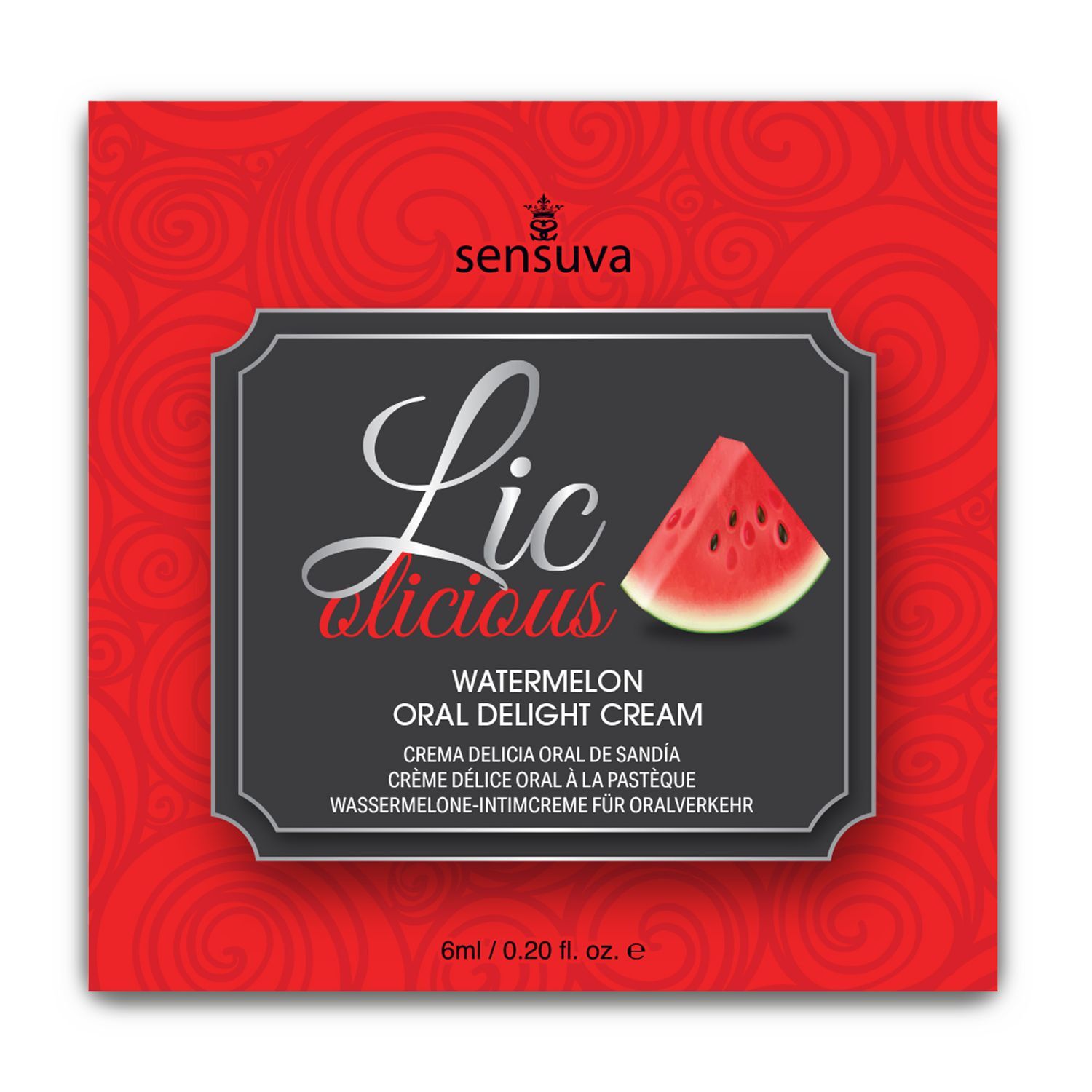 Пробник гелю Sensuva Lic-o-licious Watermelon, без цукру, 6 мл