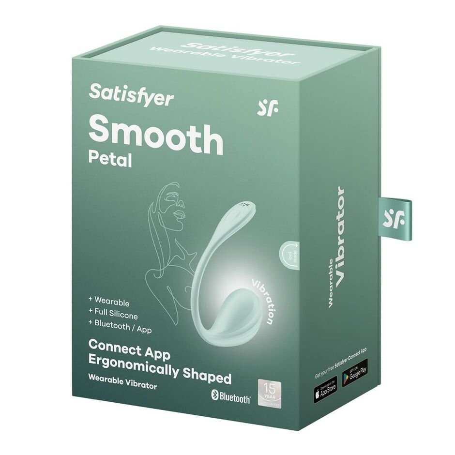 Satisfyer Smooth Petal Mint: Смарт-віброяйце з додатком