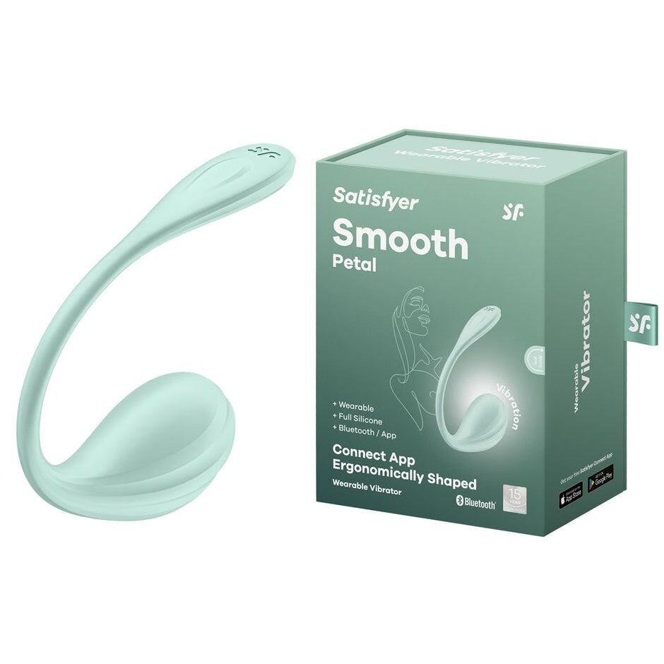 Satisfyer Smooth Petal Mint: Смарт-віброяйце з додатком