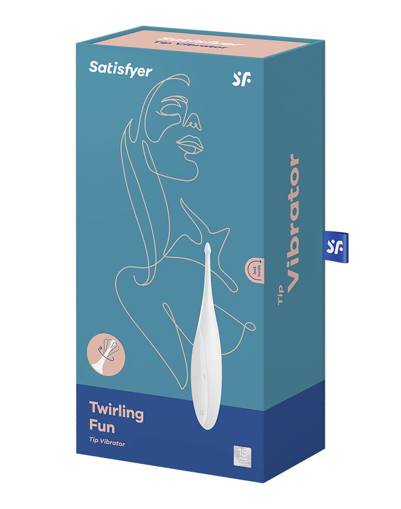 Вібратор для клітора Satisfyer Twirling Fun, білий, 12 режимів