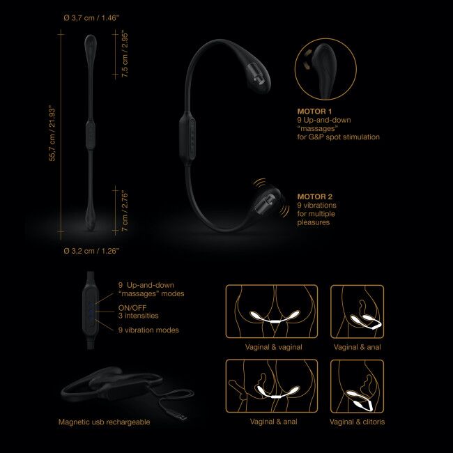 Інноваційний вібратор Dorcel DUAL EXPLORER з подвійною стимуляцією