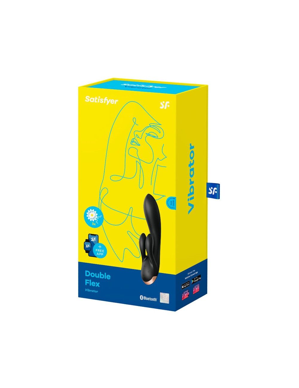 Смарт вібратор-кролик Satisfyer Double Flex Black з додатком