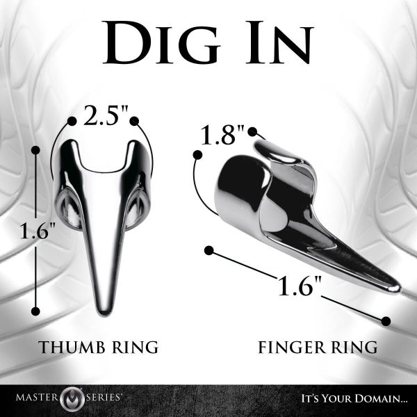 Набір кілець з кігтями Master Series Five-Piece Sensation Claw Rings - Silver (м'ята упаковка!!!) - Зображення 7