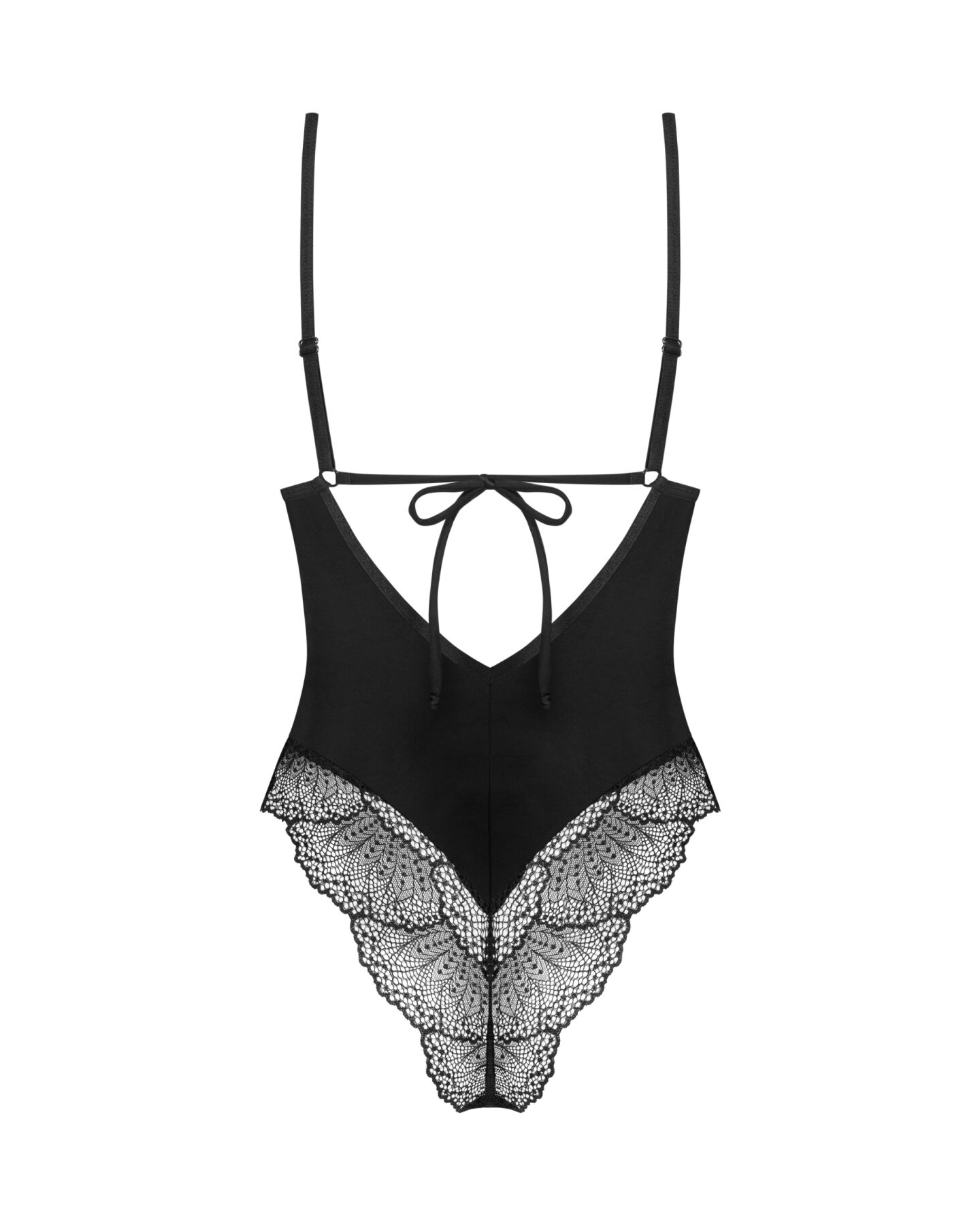 Тедді Obsessive Lobellis teddy, XL/2XL, чорне, ліф з м’якою чашкою, відкрита спина, низ-стрінги - Зображення 4