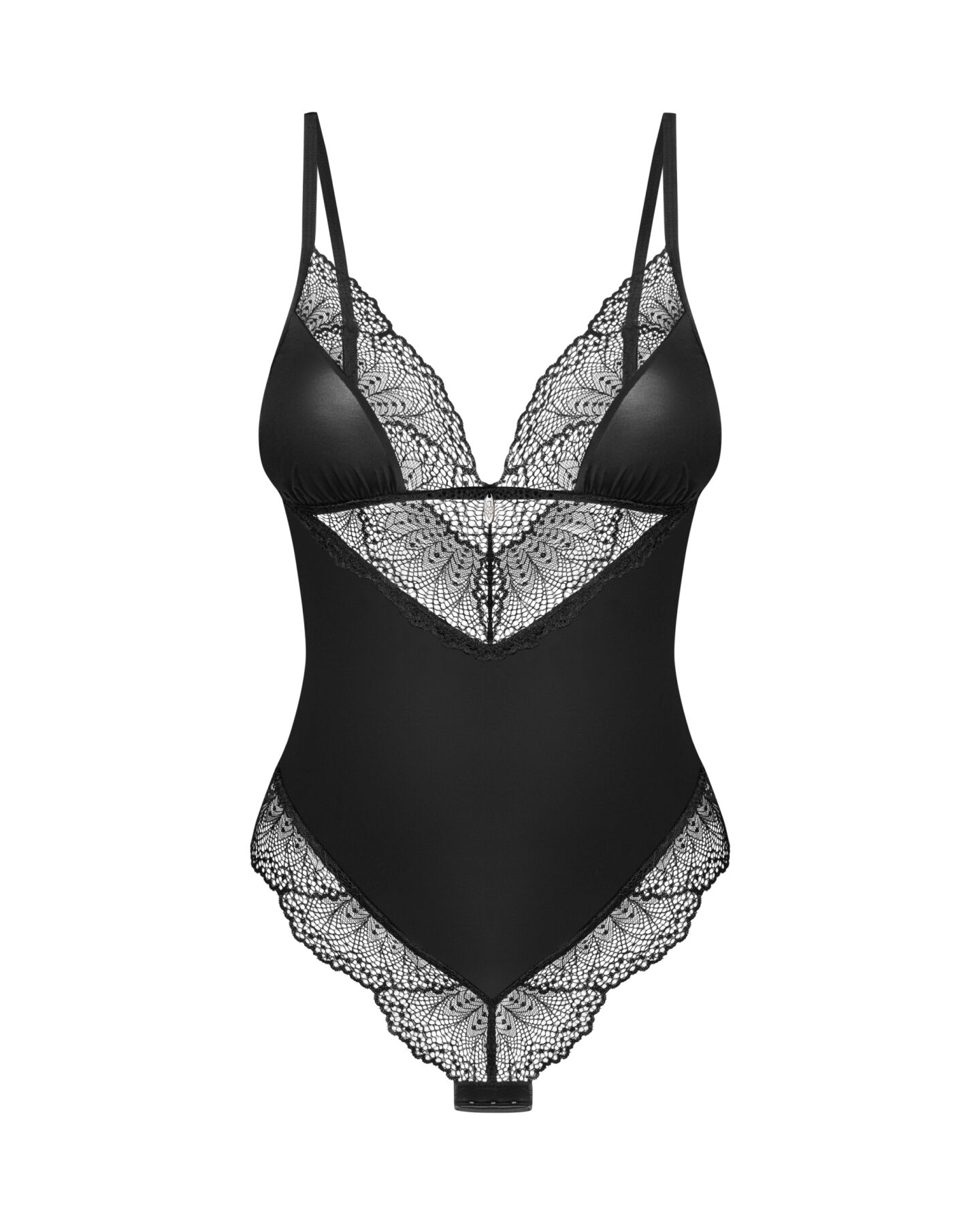 Тедді Obsessive Lobellis teddy, XL/2XL, чорне, ліф з м’якою чашкою, відкрита спина, низ-стрінги - Зображення 3