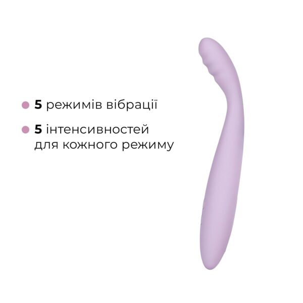 Тонкий смарт-вібратор точки G Svakom Cici 2 Lilac, підігрів до 38 °C - Зображення 4