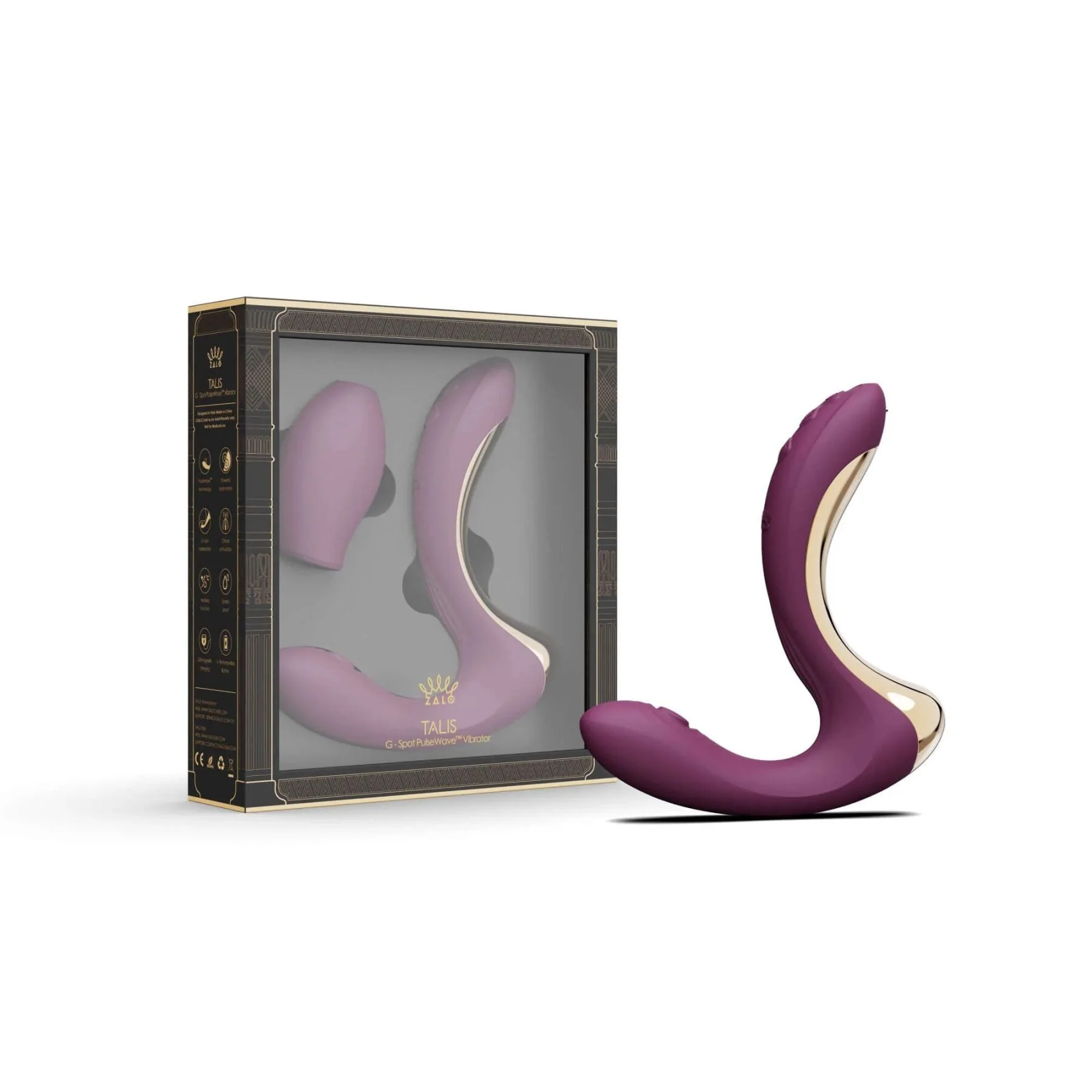 Вібратор-пульсатор з вакуумною насадкою Zalo – Talis G-Spot PulseWave Vibrator Velvet Purple - Зображення 5