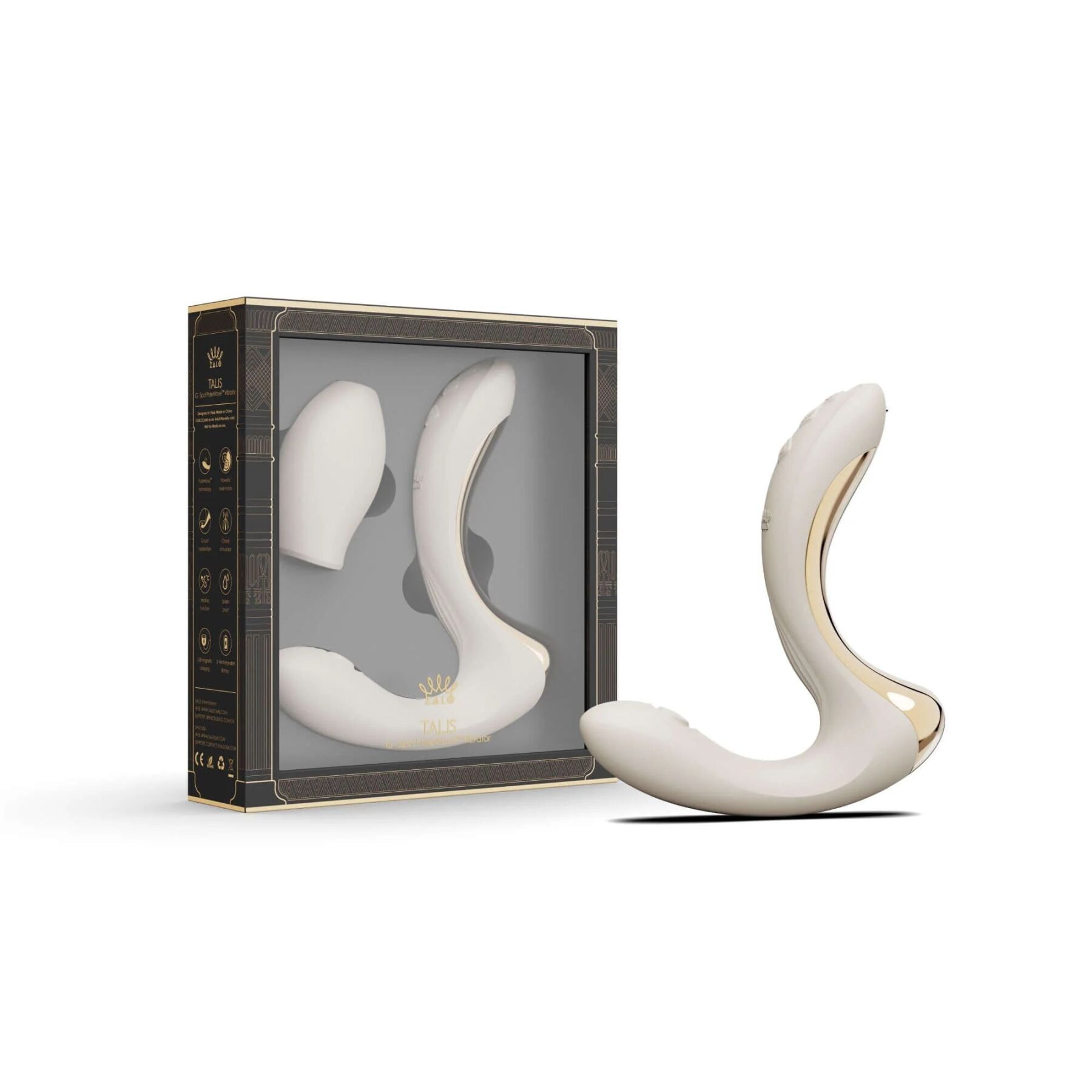 Вібратор-пульсатор з вакуумною насадкою Zalo – Talis G-Spot PulseWave Vibrator Ivory White - Зображення 5