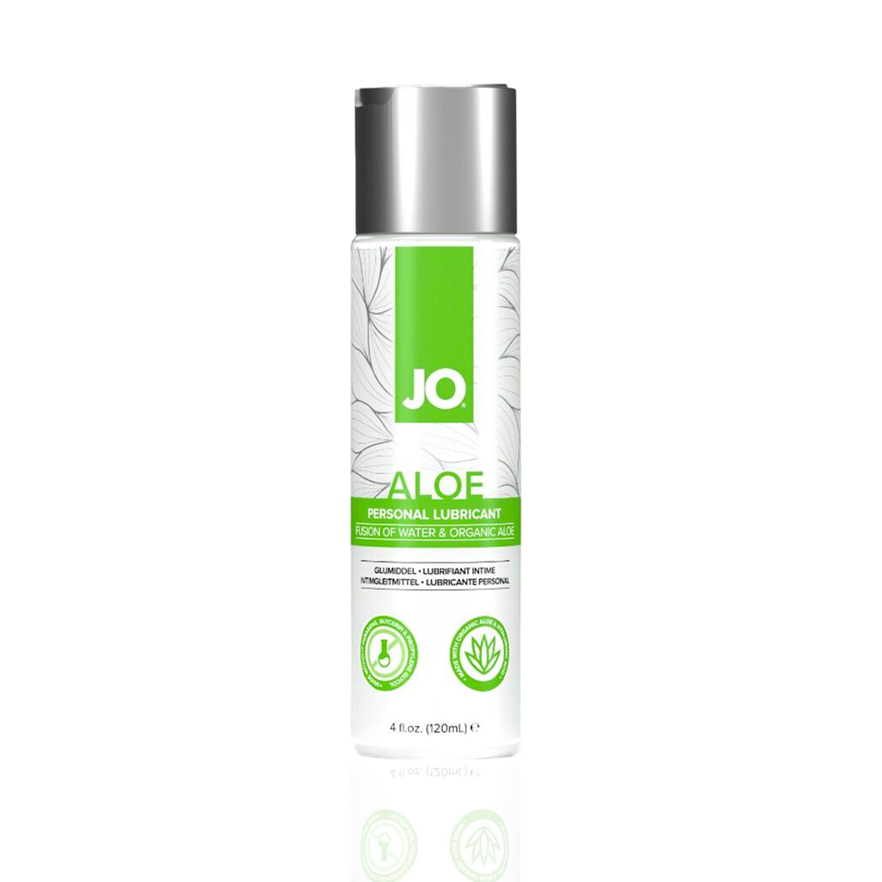 Зволожуюча змазка JO H2O Organic Aloe, 120 мл, з алое та гіалуроновою кислотою