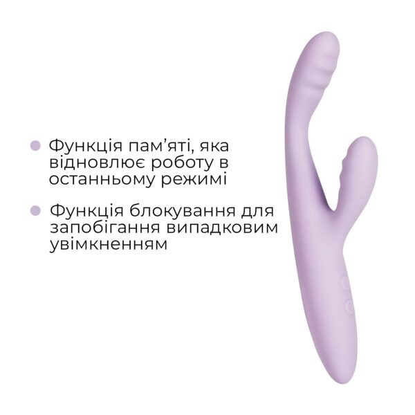 Тонкий кролик-вібратор Svakom Cici+ 2 Lilac, керування зі смартфона, підігрів до 38 °C - Зображення 7